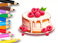 Coloring Book: Berry Cake 