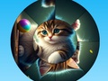 Round Jigsaw Puzzle Collect Pictures with Cute Kittens