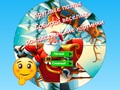 Round jigsaw Puzzle Collect funny Christmas pictures