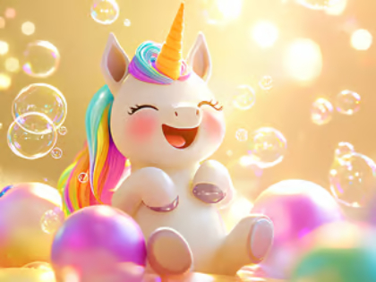 Jigsaw Puzzle: Unicorn Bubble Fun