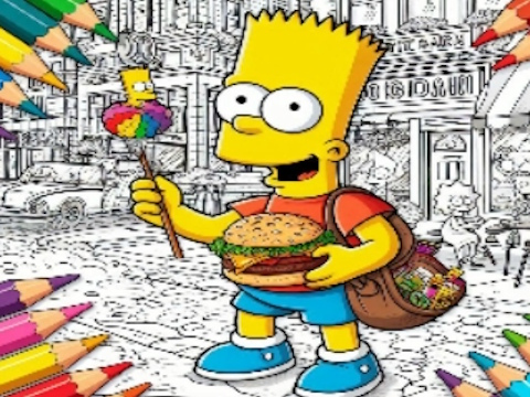 Back To School Simpsons Coloring Book