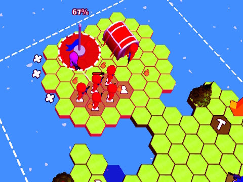 Tile Hex World: Red vs Blue