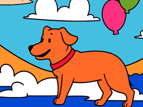 Color By Code: Yellow Dog