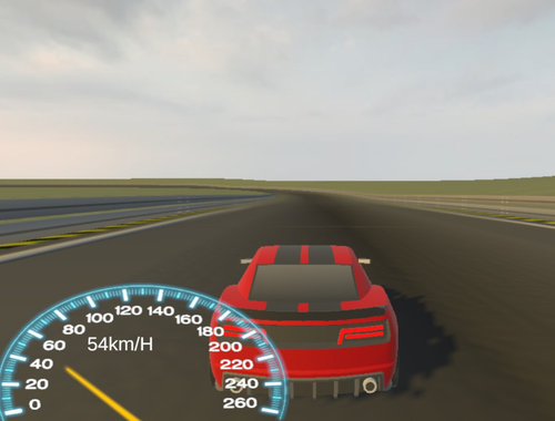 Red Car F8 Racetrack