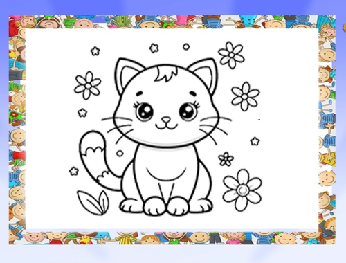 Beautiful Cats Coloring Book