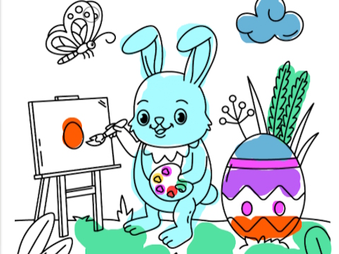 Easter Bunny Coloring Book