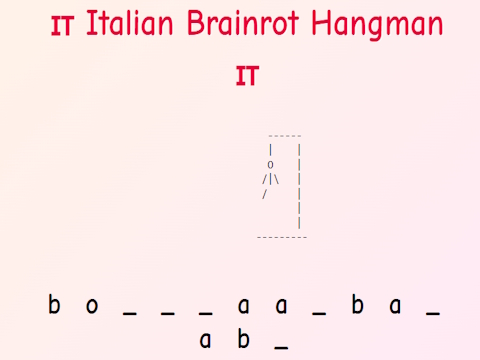 Italian Brainrot Hangman!