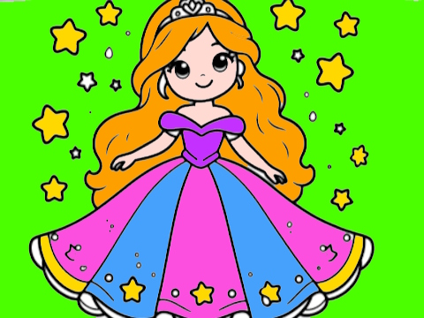 Back To School Princess Coloring Book