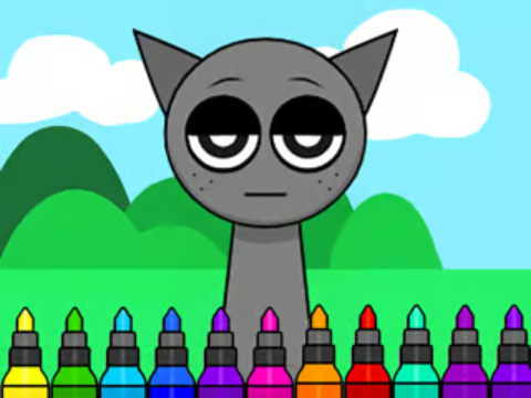 Coloring Book: Sprunki Incredibox Gray