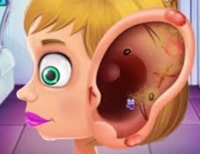 Children's Doctor Treating Ears
