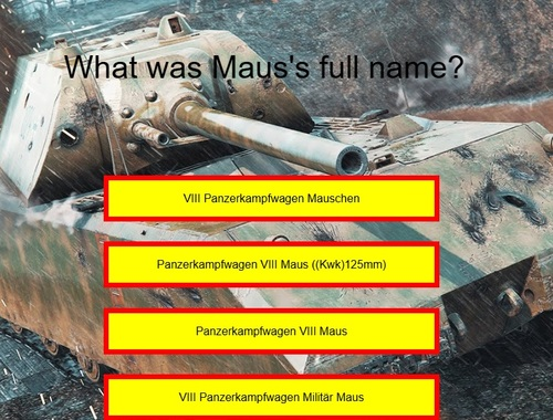 Tank Quiz: Maus