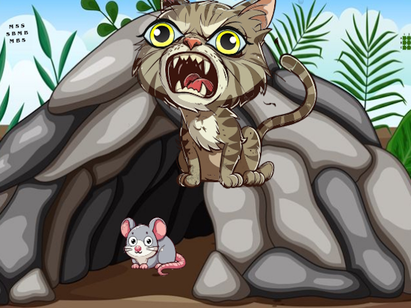 Rat Great Escape From Cat