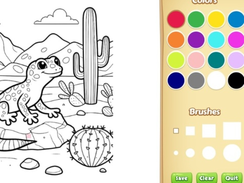 Desert Animals Coloring Book for Kids