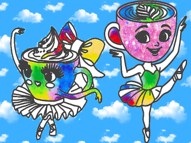 Coloring Book for kids: Ballerina Cappuccina