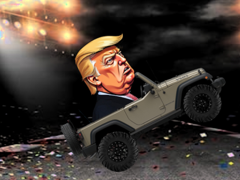 Trump Wheelie Challenge
